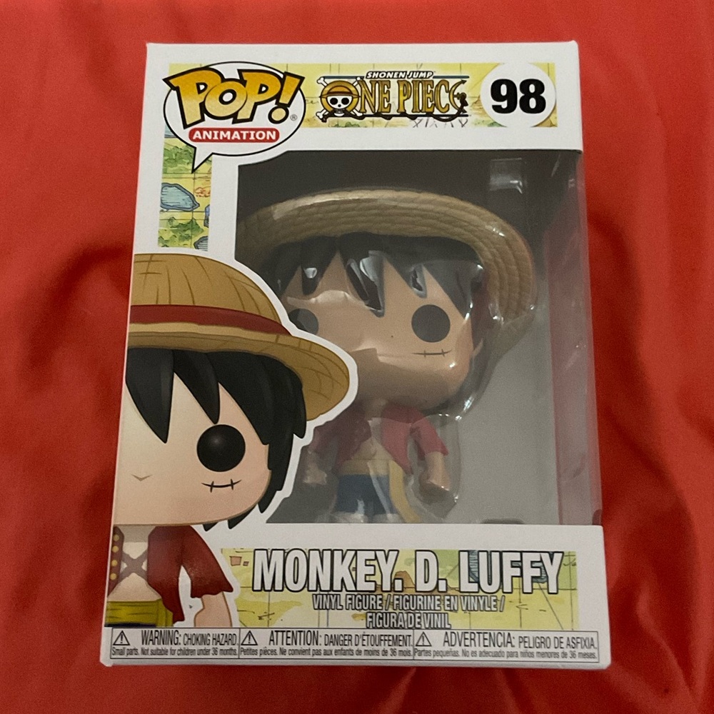 MONKEY D LUFFY FUNKO POPS FIGURINE #98 WITH PROTECTOR